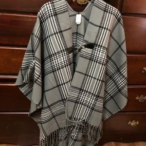 Black and grey  shawl